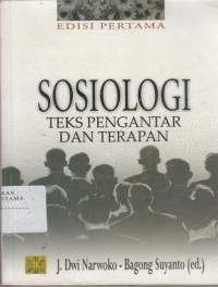 Sosiologi : teks pengantar dan terapan