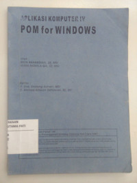 Aplikasi Komputer IV POM For WINDOWS