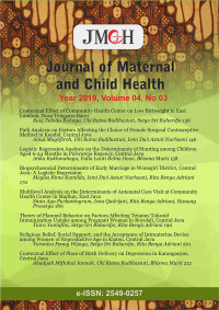 Image of Journal of Maternal and Child Health vol.4 no. 3 (2019)