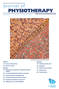 Image of Journal of Physiotherapy Vol 71 No 4 2025