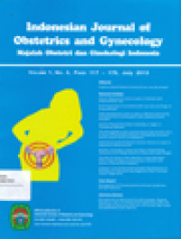 Majalah Obstetri dan Ginekologi Indonesia Volume 1 No. 3 Halaman 117 - 170 Juli 2013